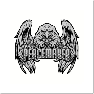 Peacemaker Eagly monochrome Posters and Art